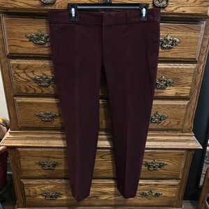 Banana Republic Red Pantsuit Tailored Sloan Fit L28 stretch.